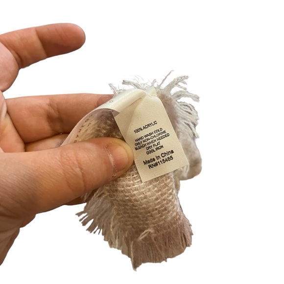 Lauren Conrad LC Womens Pink Mauve Grey Plaid Blanket Warm Scarf Chunky Wrap - Picture 6 of 11